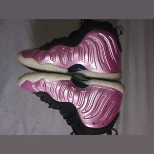 Nike Pink and Black Foamposite Sneakers